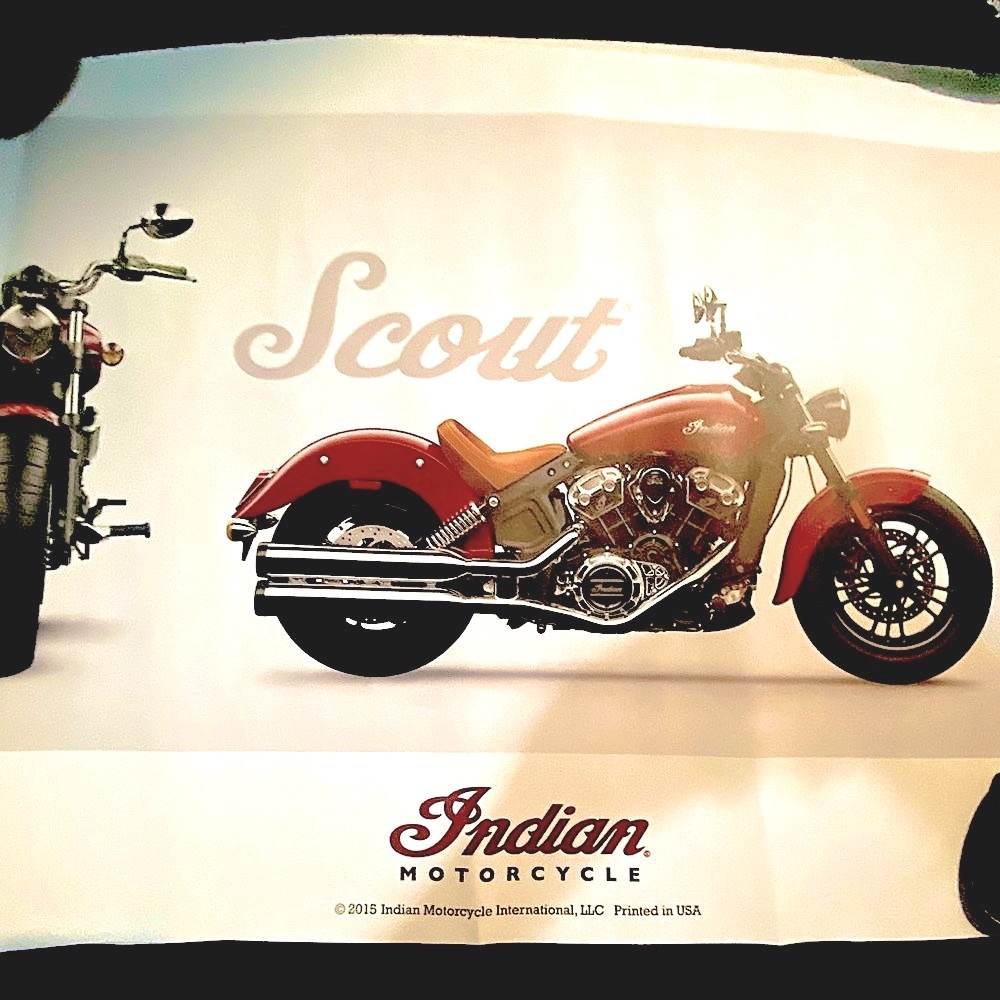Indian Motorcycle Scout Poster - Red limited edition